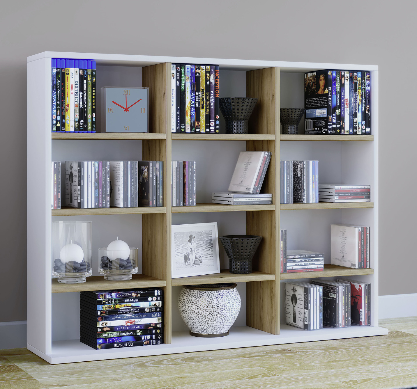 Regal aus Holzstruktur-Nachbildung