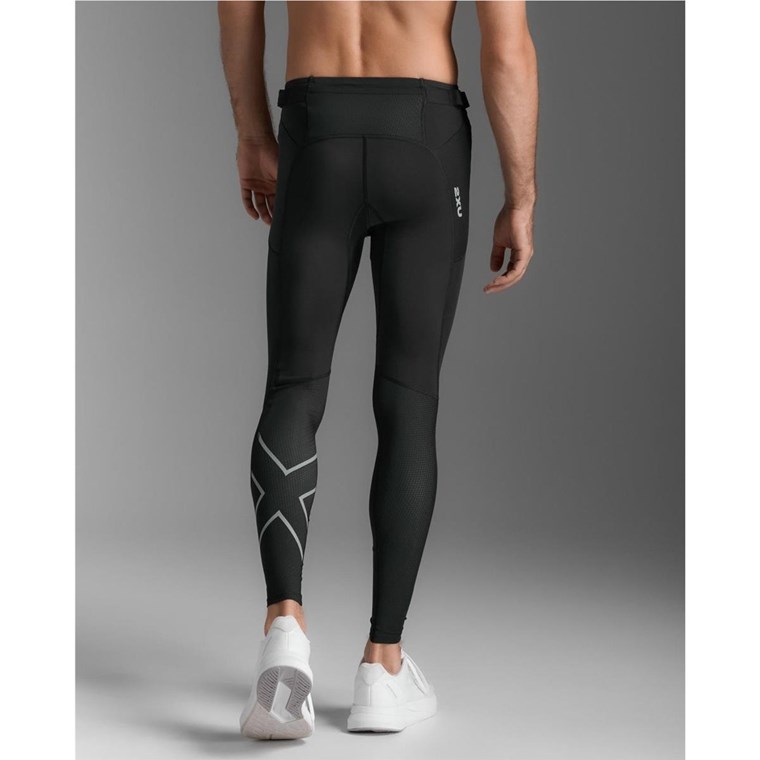 2XU Aero Mesh Compression Tights Black/Silver Reflective