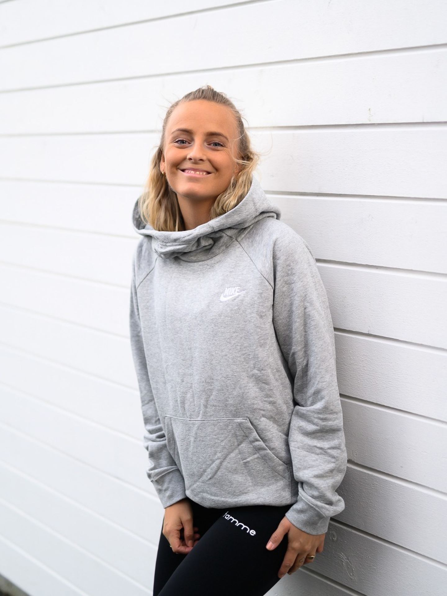 Essential Funnel-Neck Pullover Flc Hoodie