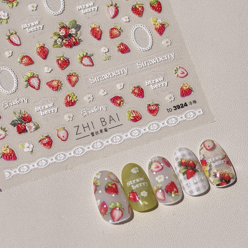 tomoni - Aardbeien Nail Art Stickers