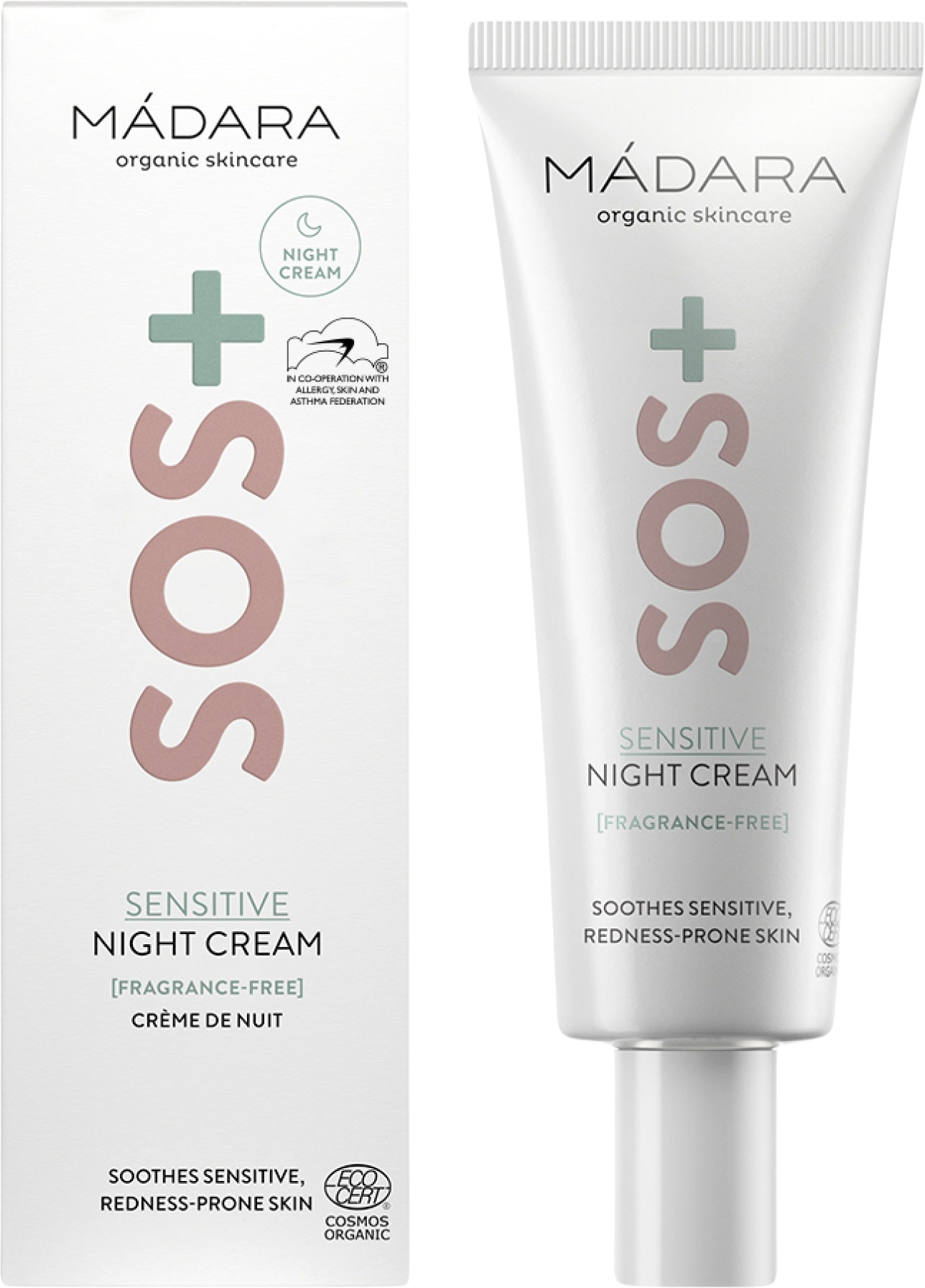 MÁDARA Organic Skincare  SOS+ Sensitive Night Cream, 70 ml