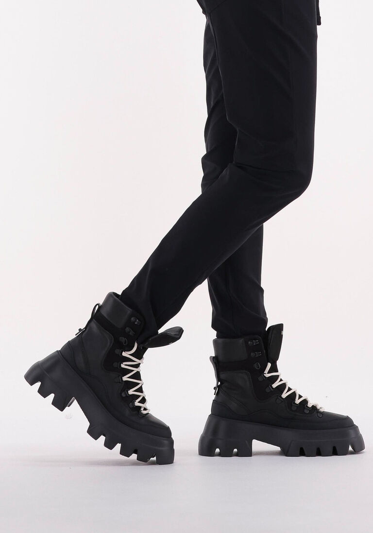 NUBIKK zwarte nubikk veterboots flore montagne
