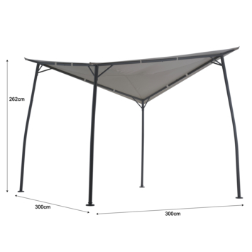 Handson pergola zwart/beige vierkant 6 m²