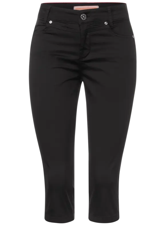 Casual Fit Caprihose - Black