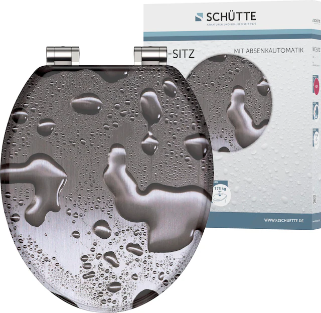 Schütte WC-Sitz »Grey Steel« mit Absenkautomatik und Holzkern, MDF