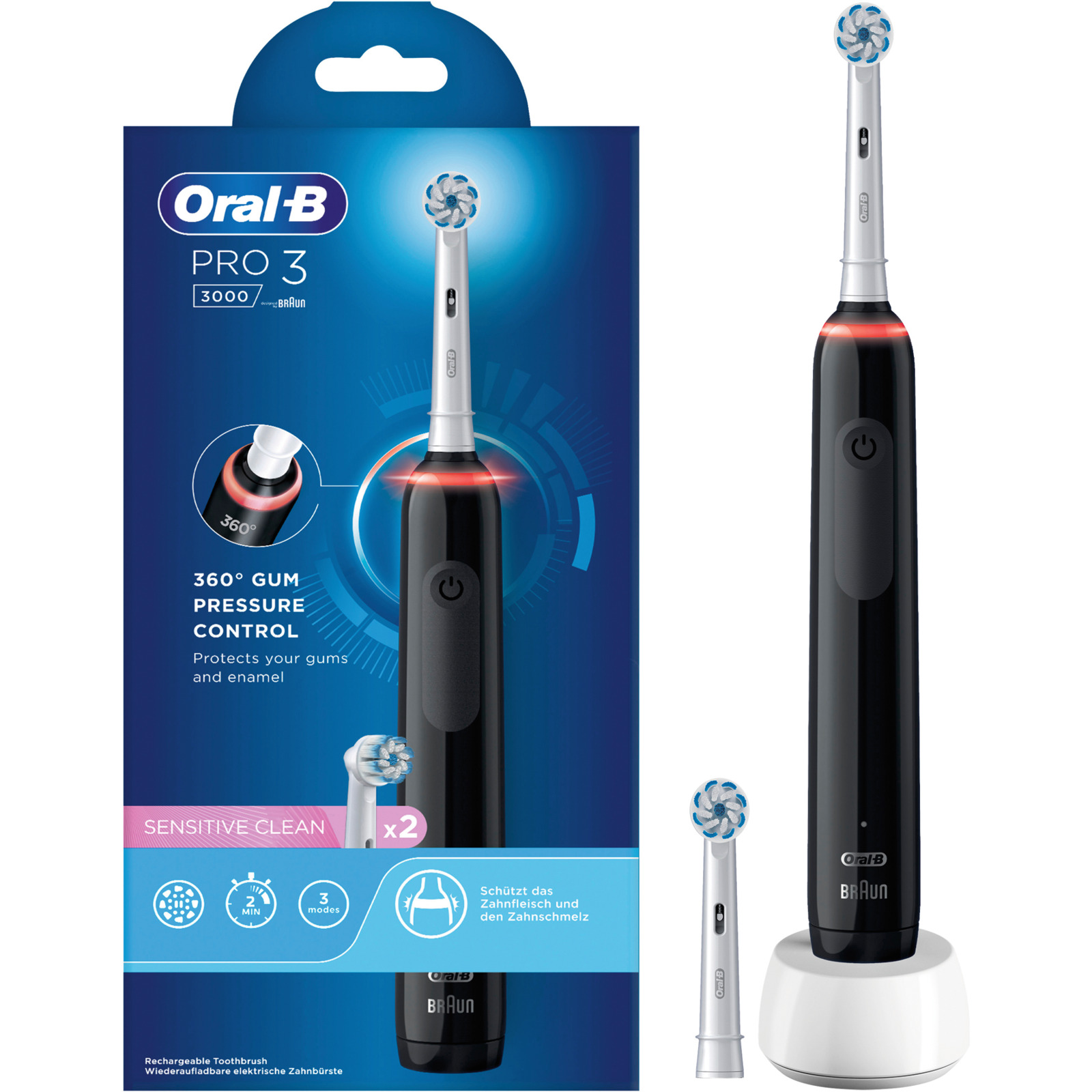 Oral-B Elektrische Zahnbürste Pro 3 3000 Sensitive Clean