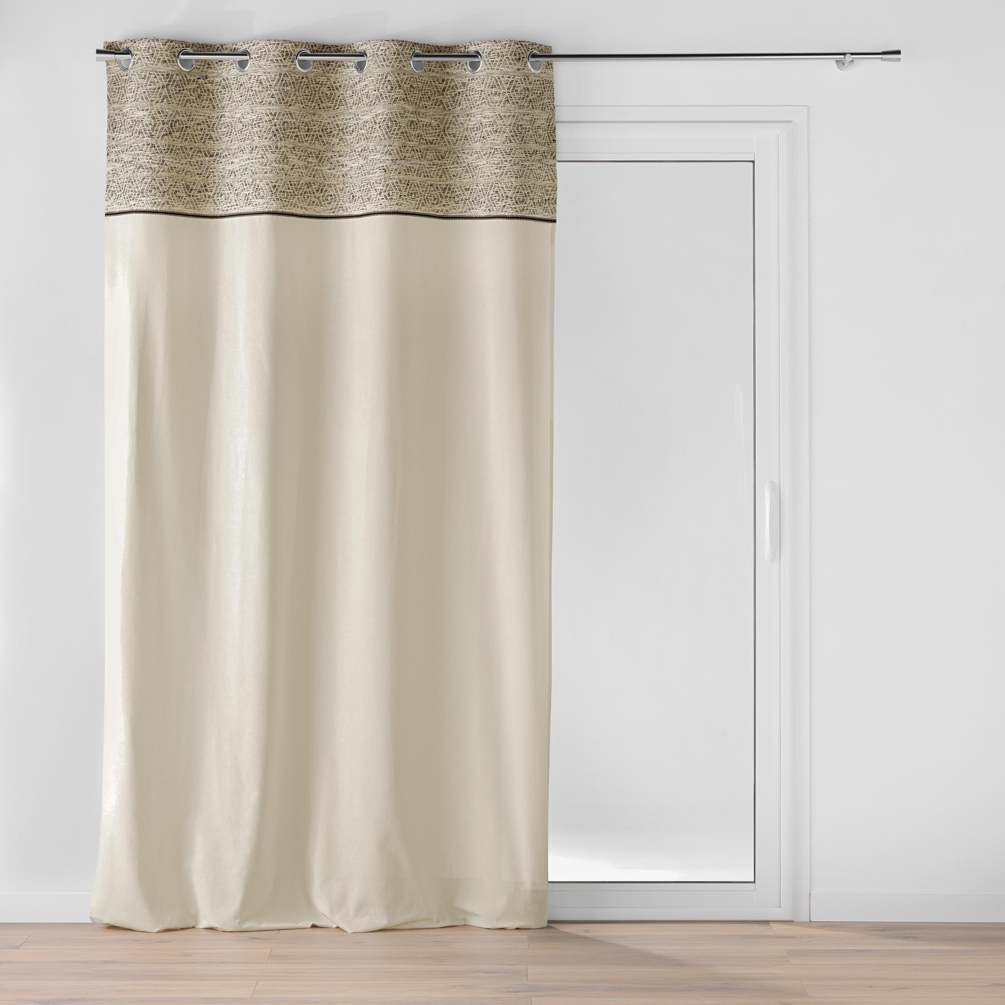 RIDEAU OEILLETS 140X240CM COTON POLYESTER JACQUARD CAMALIA