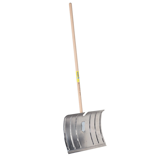 Poussoir à neige Perrin tête en aluminium 50 cm manche en bois 125 cm