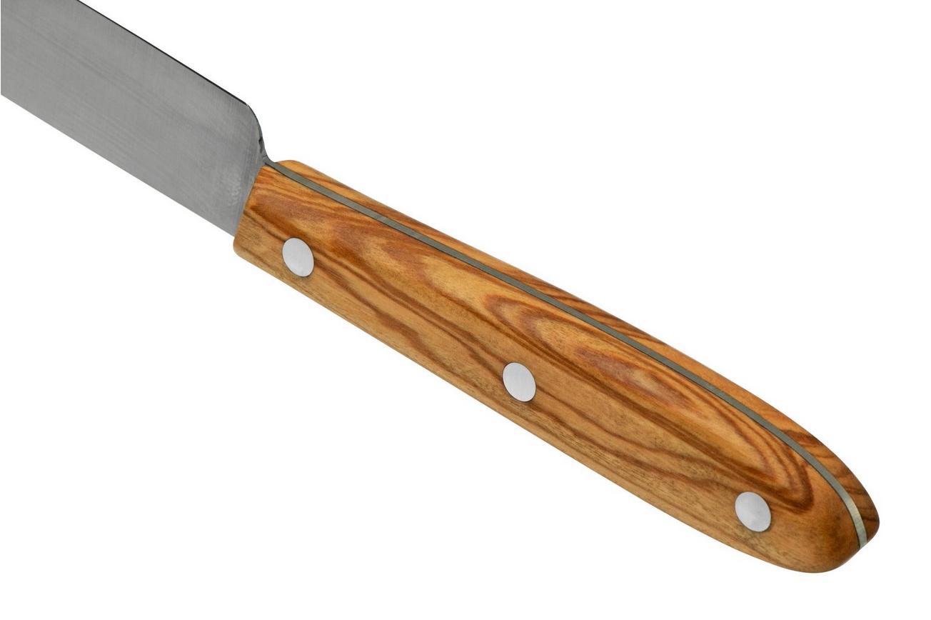 Otter Tafel olijfhout roestvaststaal tafelmes 12,5 cm