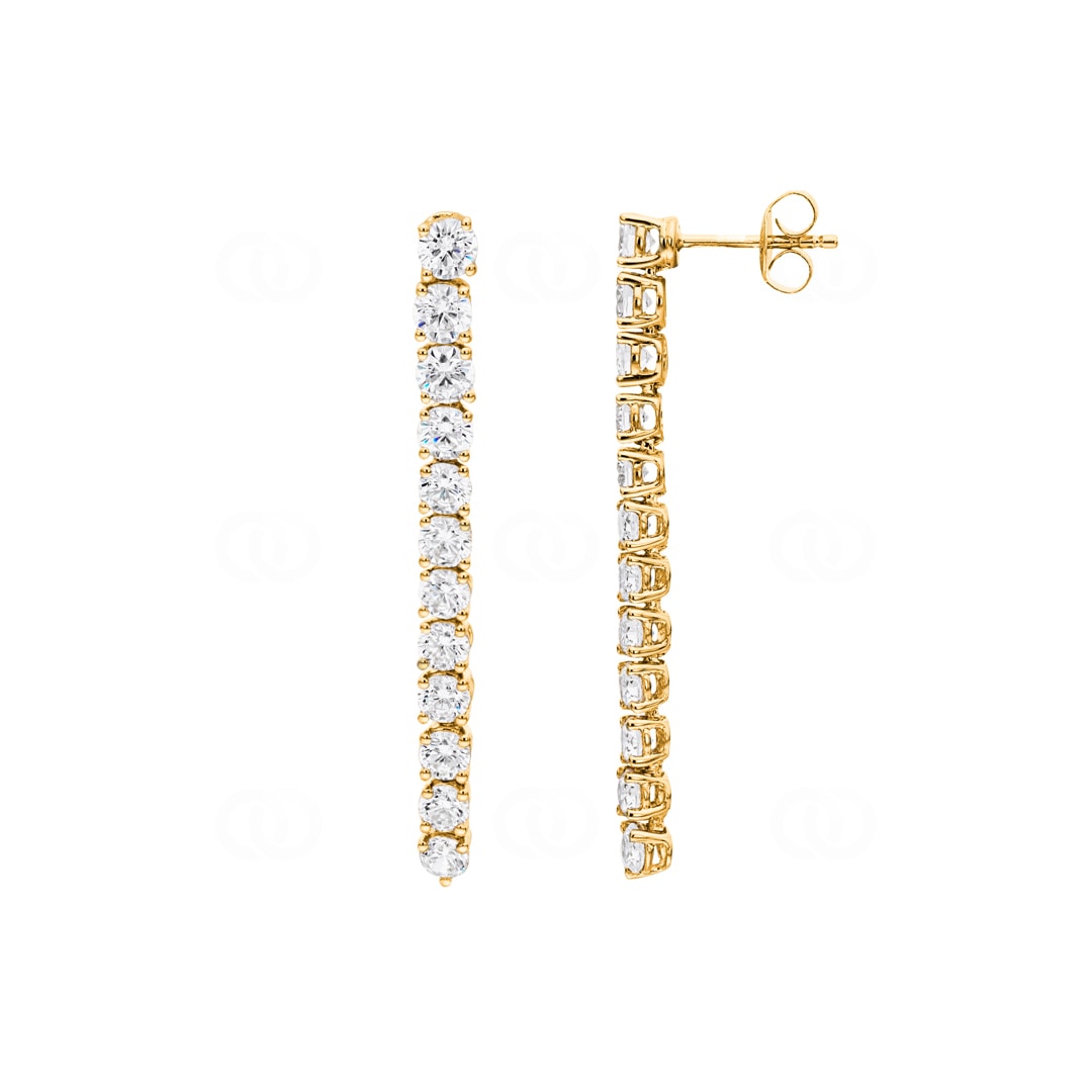 Ohrhänger 750/18 K Gelbgold mit Zirkonia