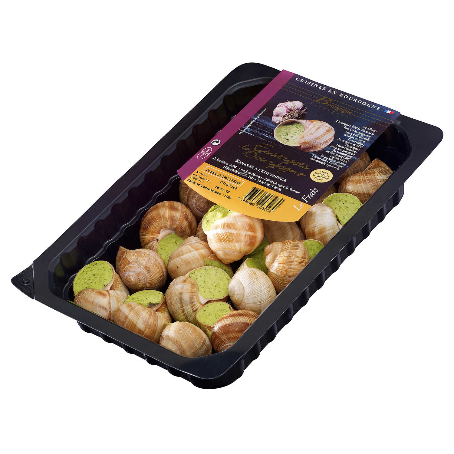 Escargots de Bourgogne frais cuisinés - Belle grosseur