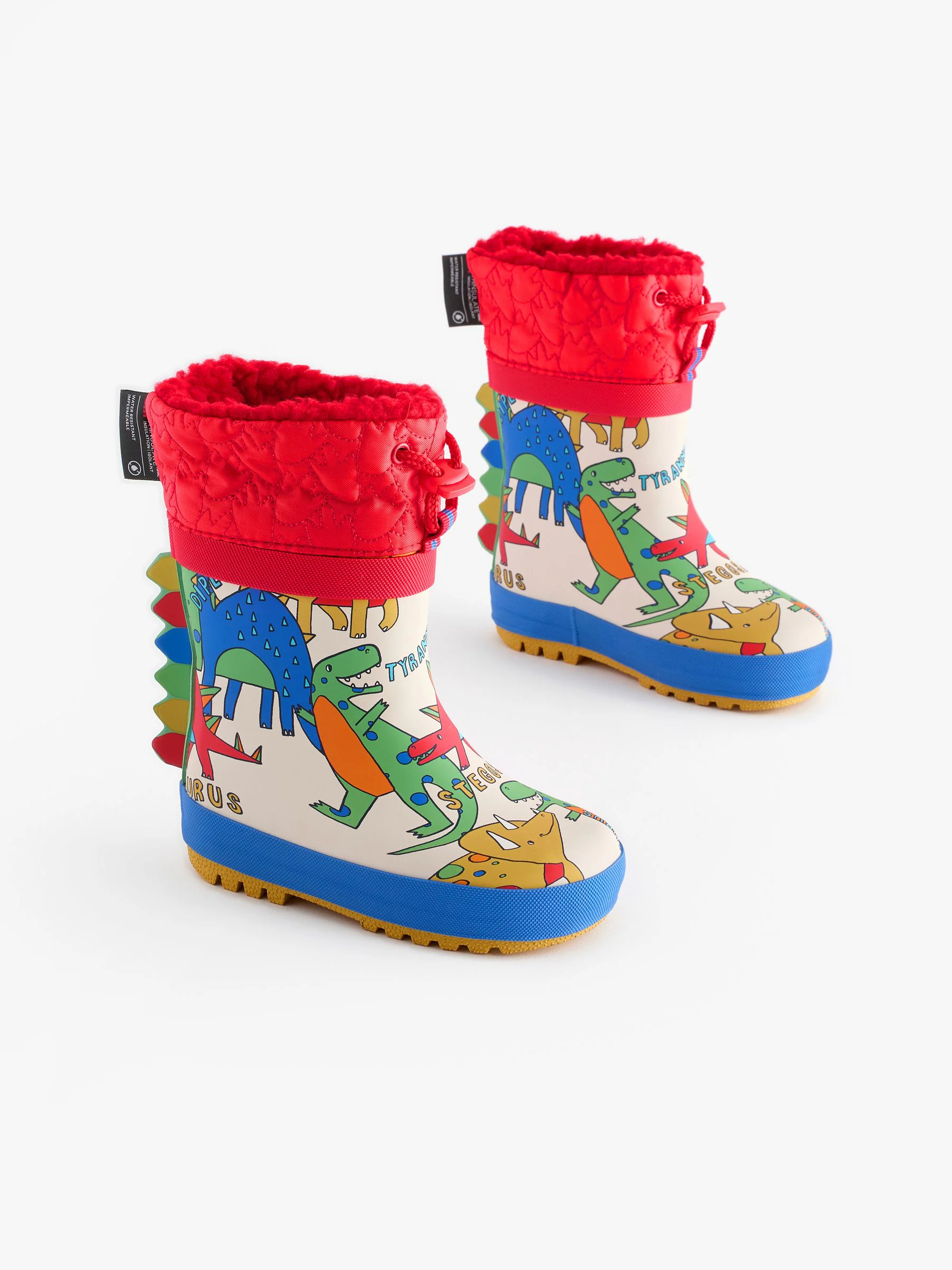 Rood/blauw - Thinsulate™ - Gevoerde thermoregenlaarzen met boord