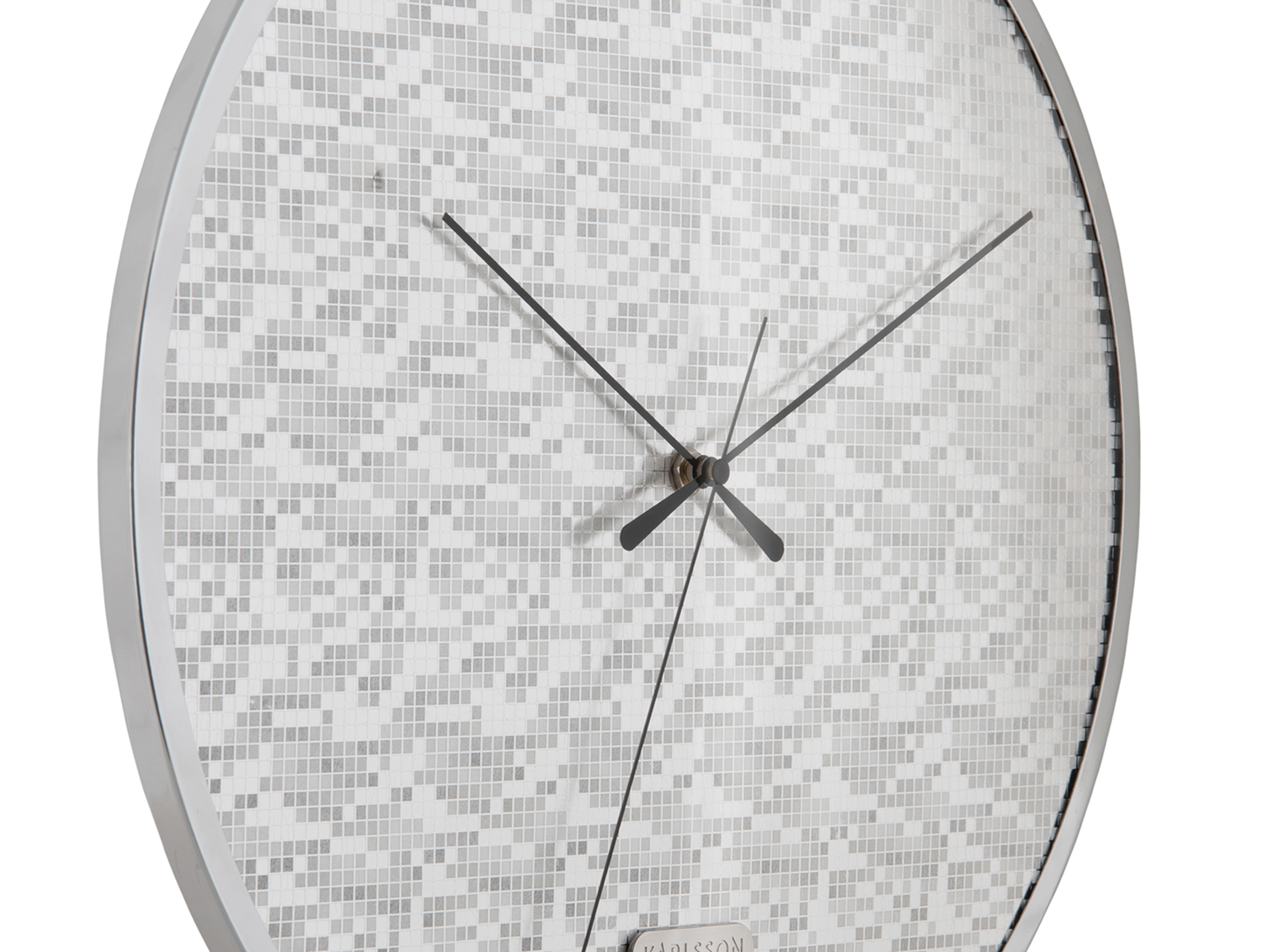 Wall clock Disco silver