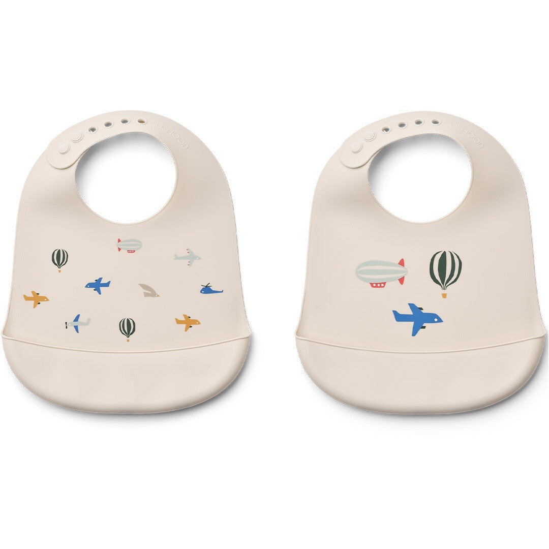 Liewood siliconen slabbetjes tilda - aviator ecru