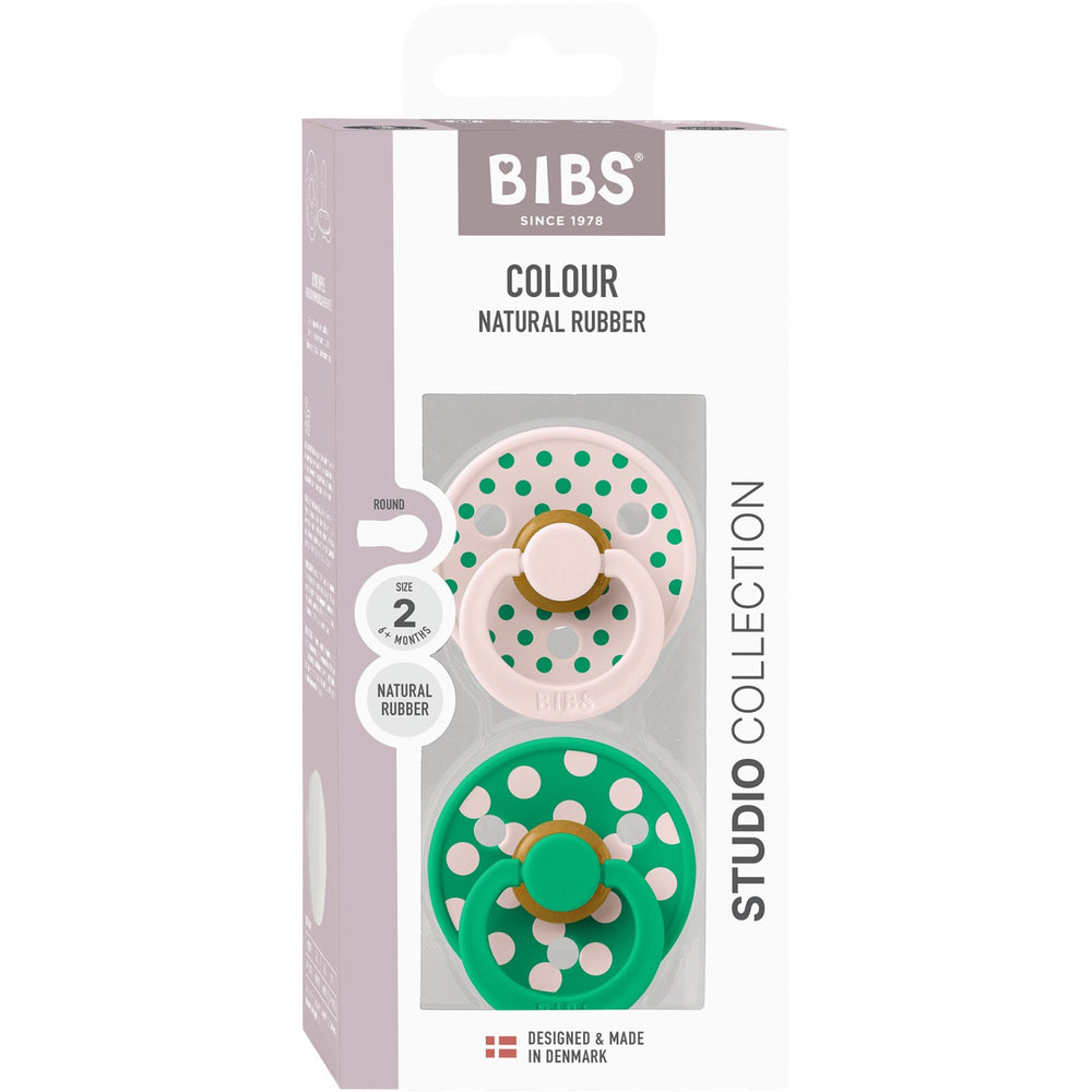 Køb Bibs Petal/Cactus Sut Studio Colour 2-Pak Polka Latex
