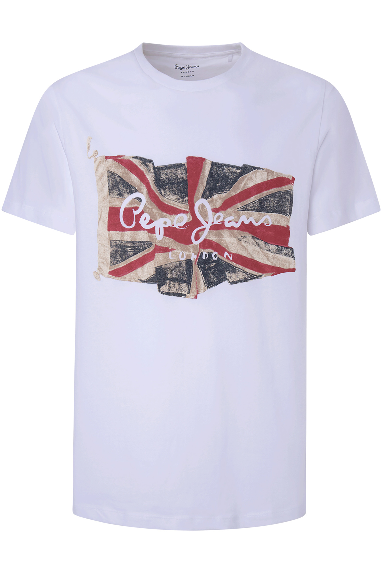 Camiseta masculina de manga curta com estampa fotográfica da bandeira.