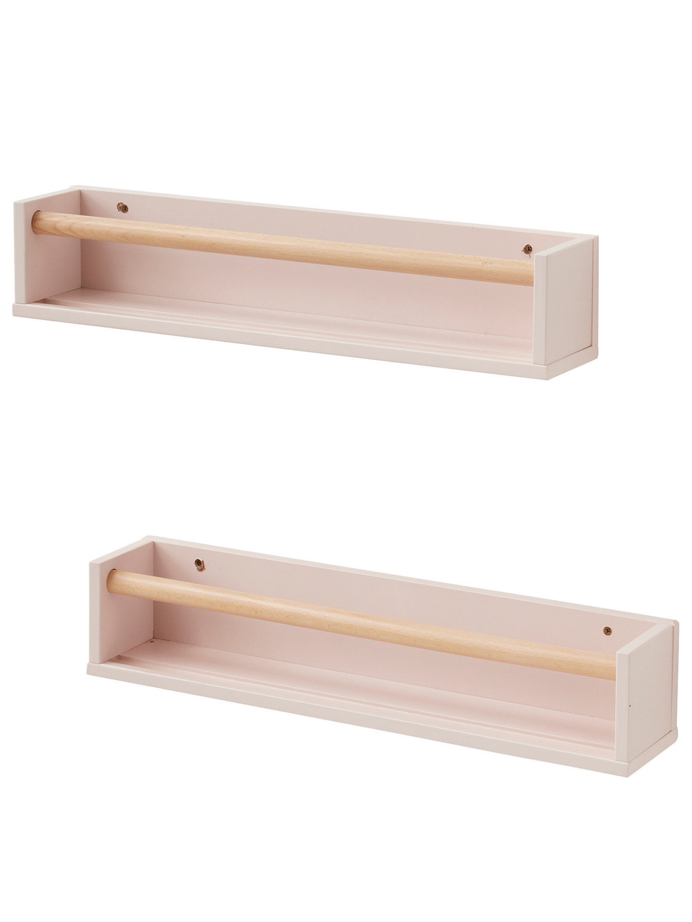 Vertbaudet 2er-Set Kinderzimmer Wandregale KONFETTI rosa/natur