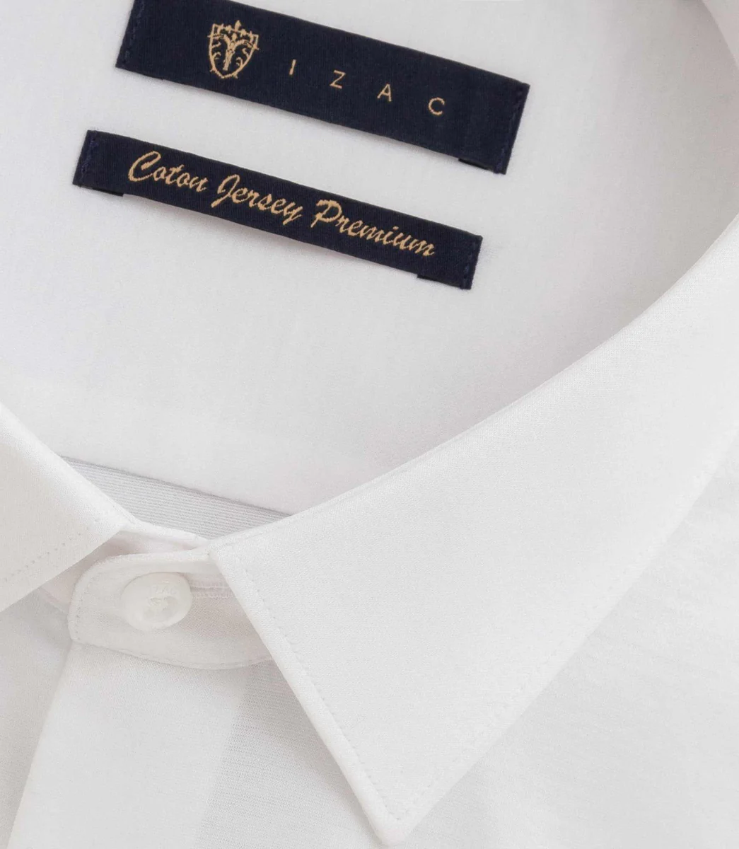 Chemise en jersey de coton blanc 