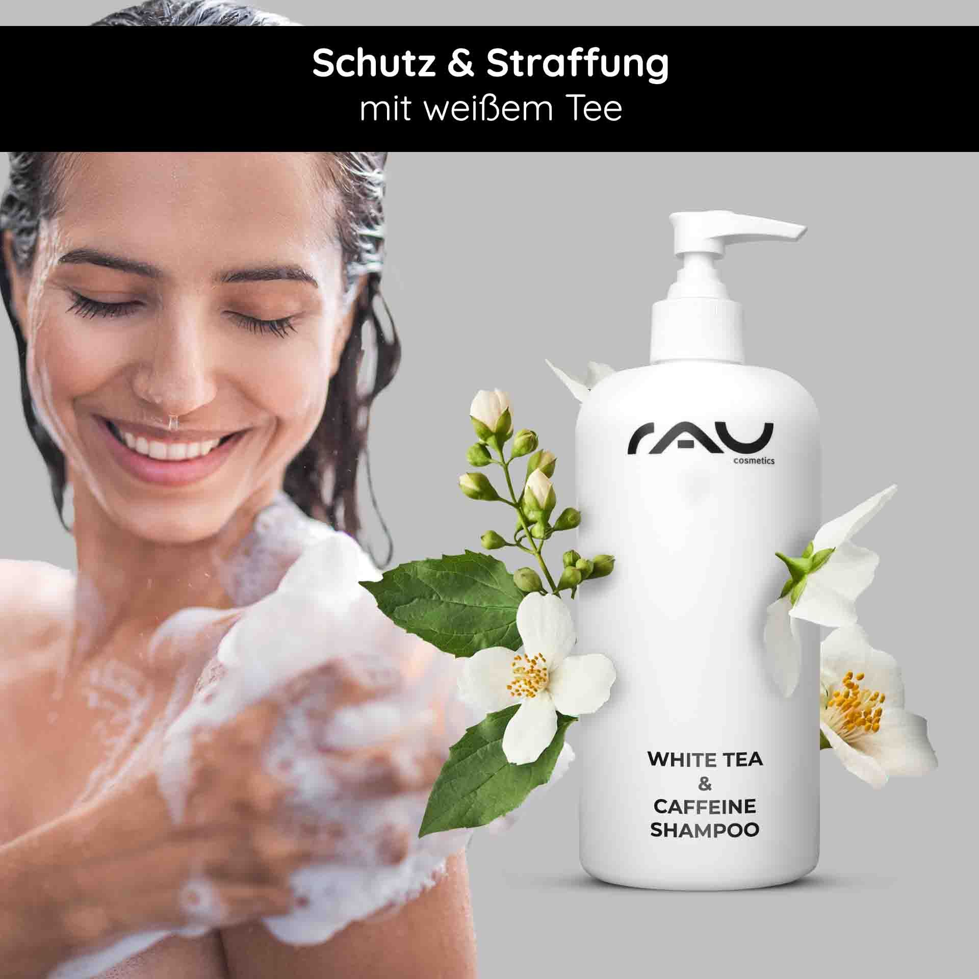 RAU Cosmetics White Tea & Caffeine Hair Shampoo