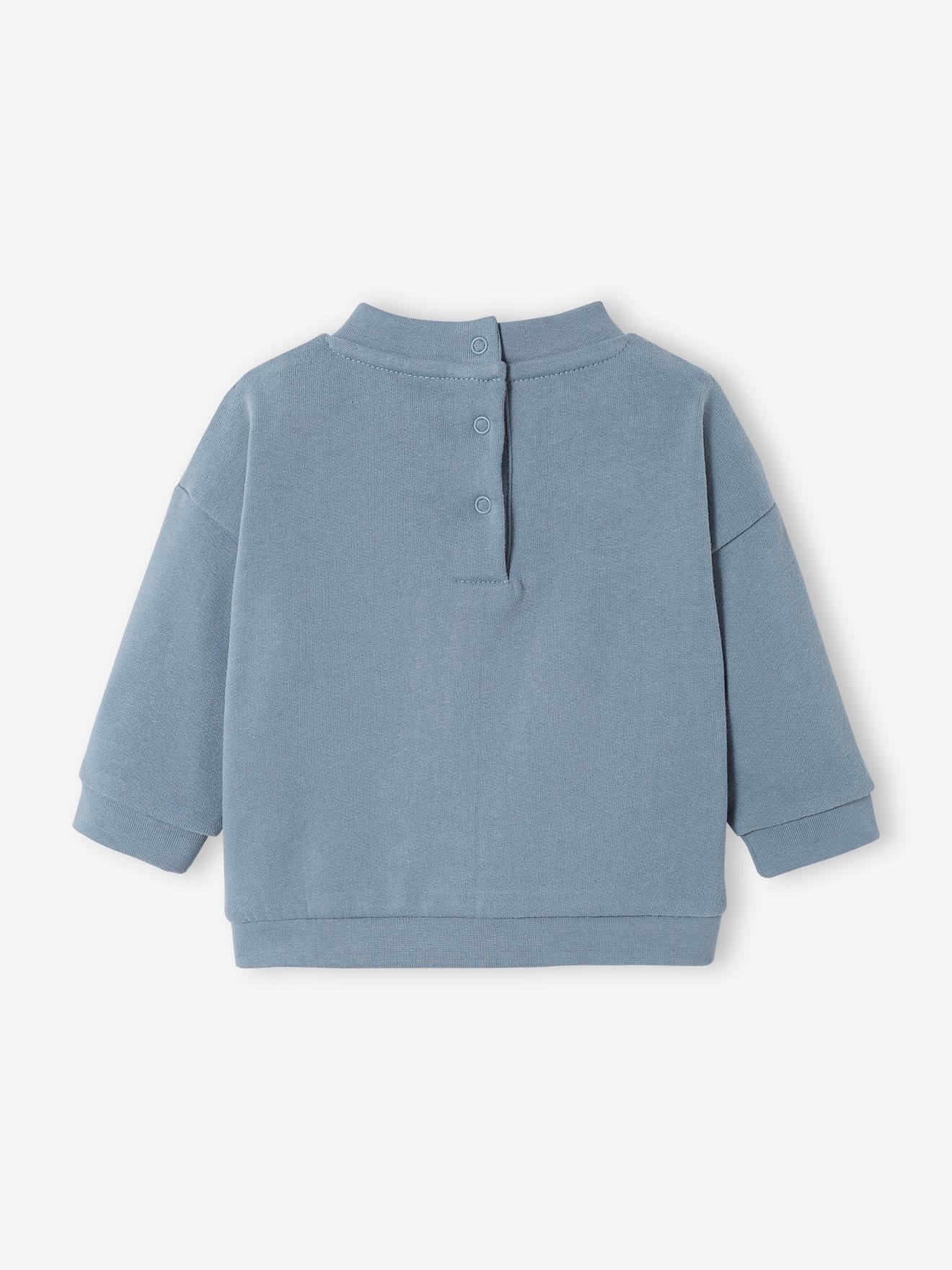 Moletom de lã personalizável para bebê, marrom médio liso com estampas.