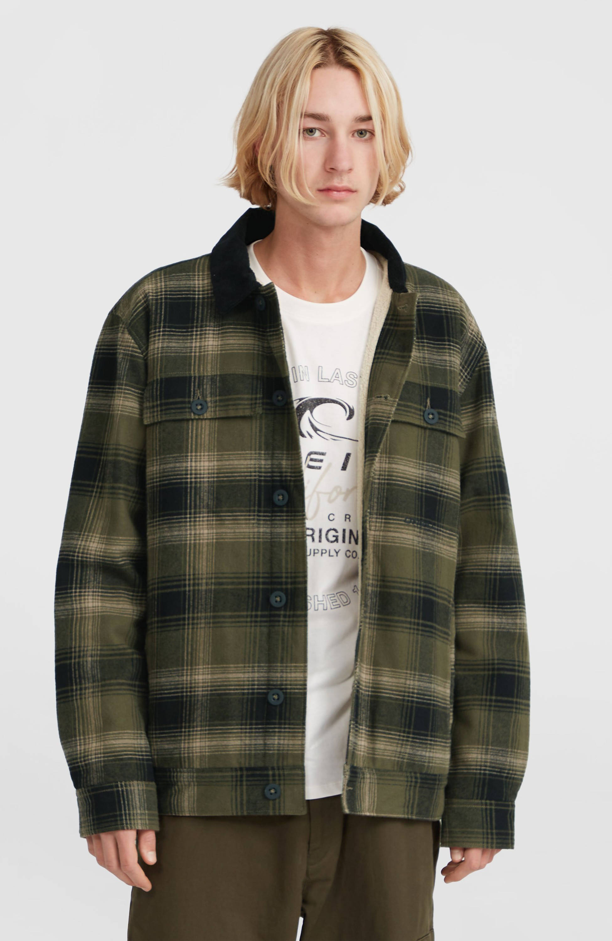 O'Neill geruit flanellen overshirt groen