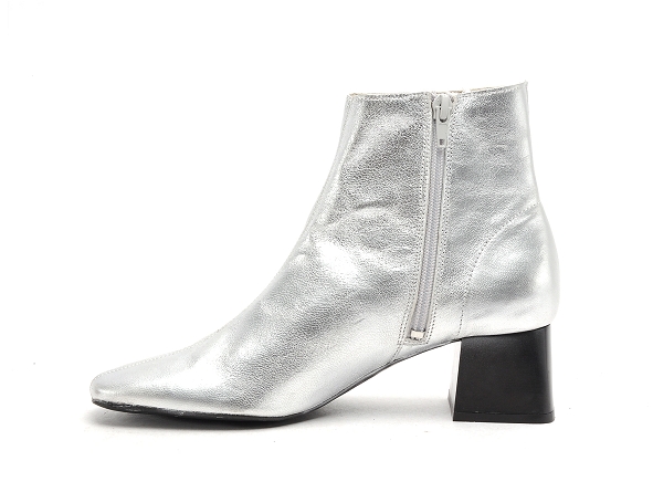 Fricote boots bottine talons femme 39532 metal argent
