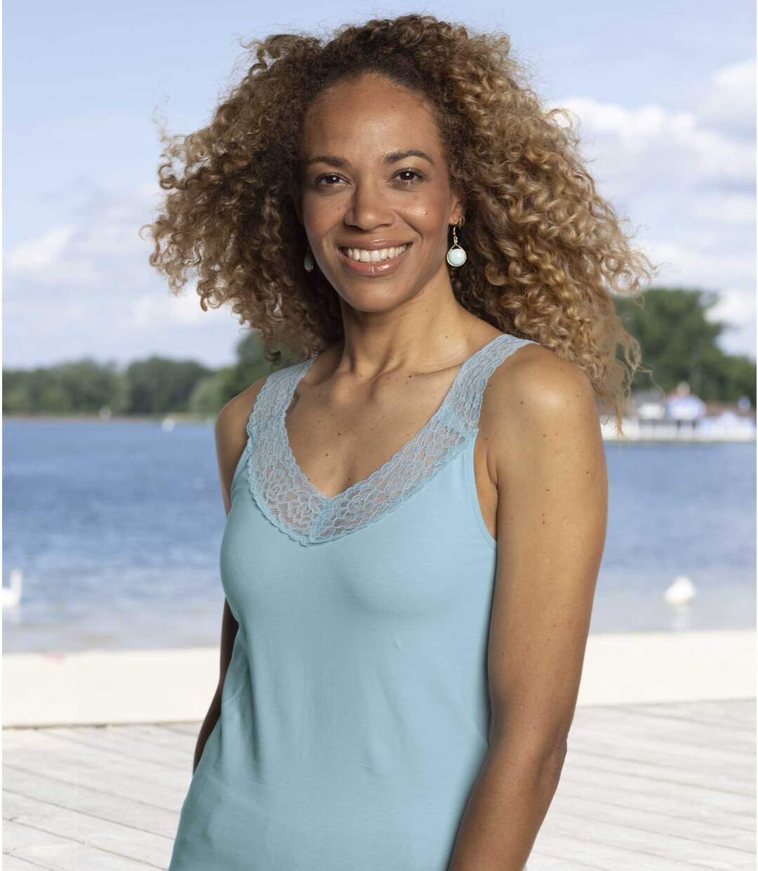 Lot de 2 Débardeurs Stretch Dentelle