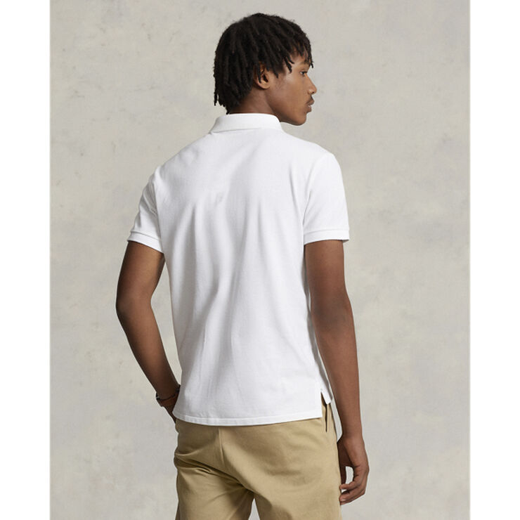 Polo Ralph Lauren Custom Slim Fit Mesh Polo Hvid