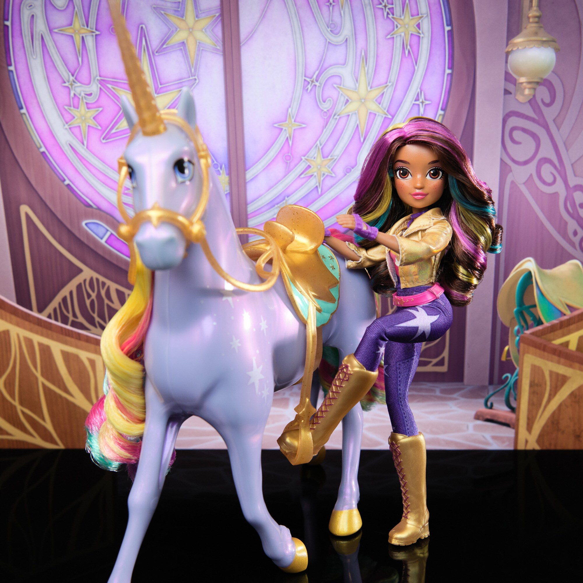 Spin Master Puppe Unicorn Academy - Ankleidepuppe Sophia