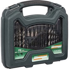 BRÜDER MANNESMANN Kit de forets & embouts, 75 pièces