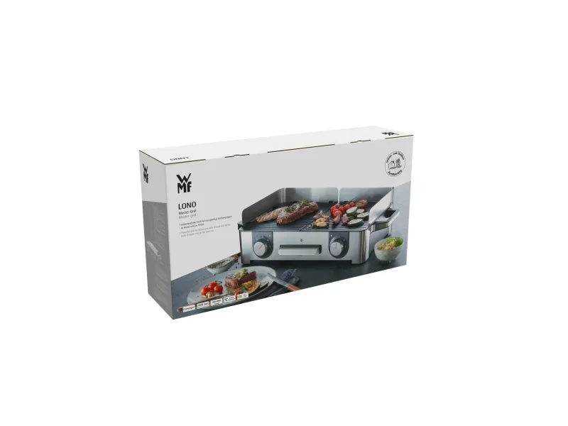 WMF LONO Master Grill - elektrisk grill - bord - 2400W - rustfrit stål (0415280011)