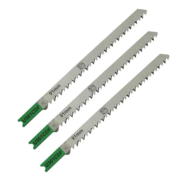 3 lames de scie sauteuse U droite propre Bois dur L. 110 mm
