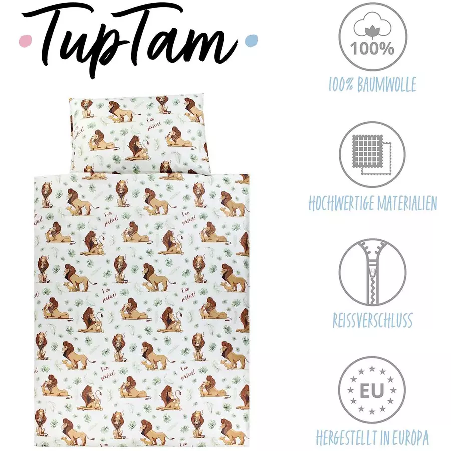 TupTam Kinder Bettwäsche Set 2-tlg braunbeige