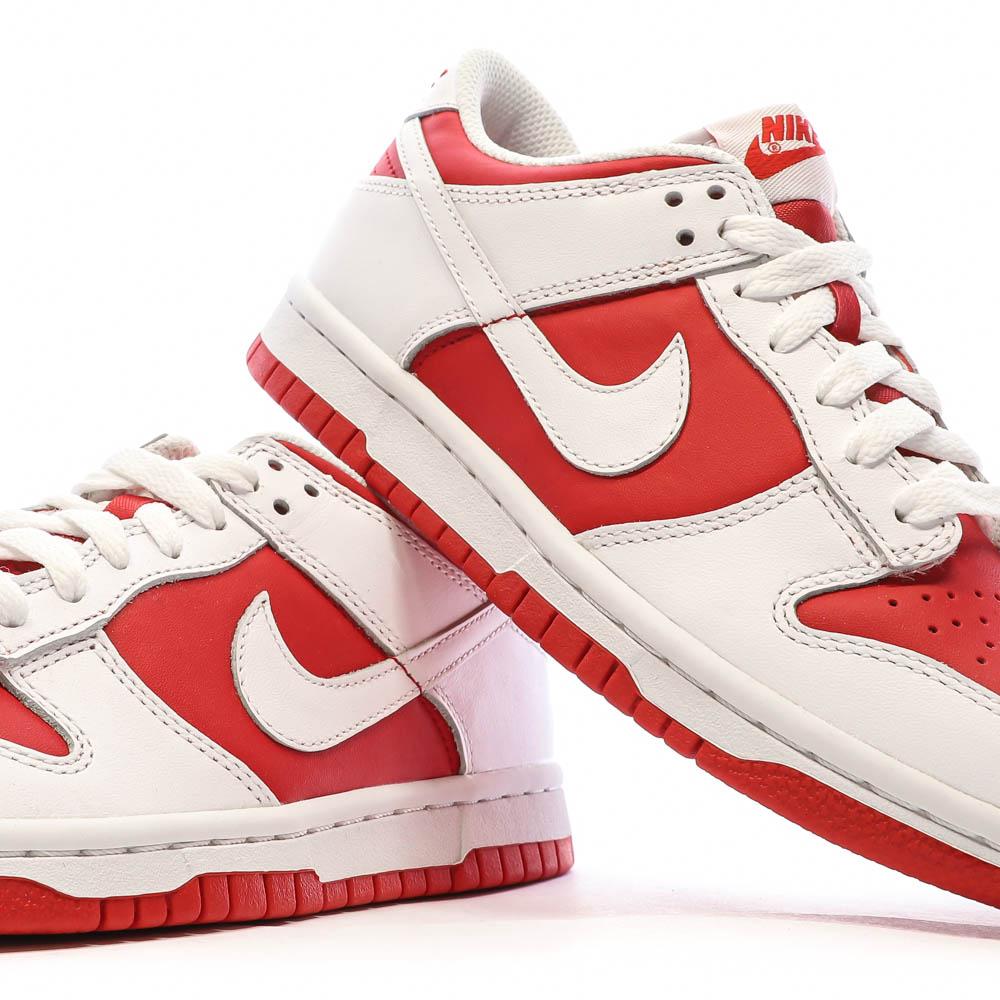 Nike Baskets Blanches/Rouges Garçon Nike Dunk Low