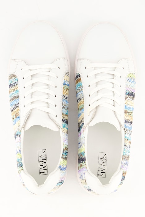 Raffia-Sneaker, Materialmix, Wechselfußbett, Weite H