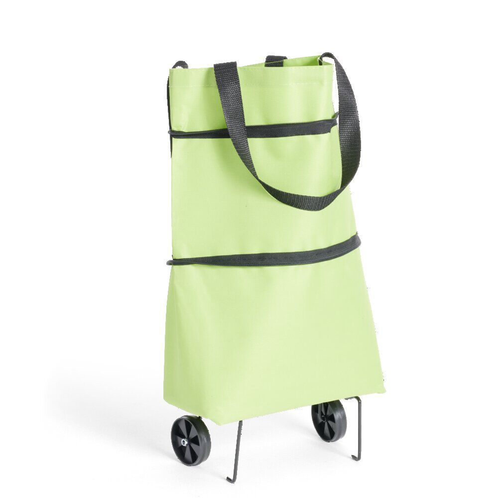 Sac de courses ajustable à roulettes 20L orange ou vert