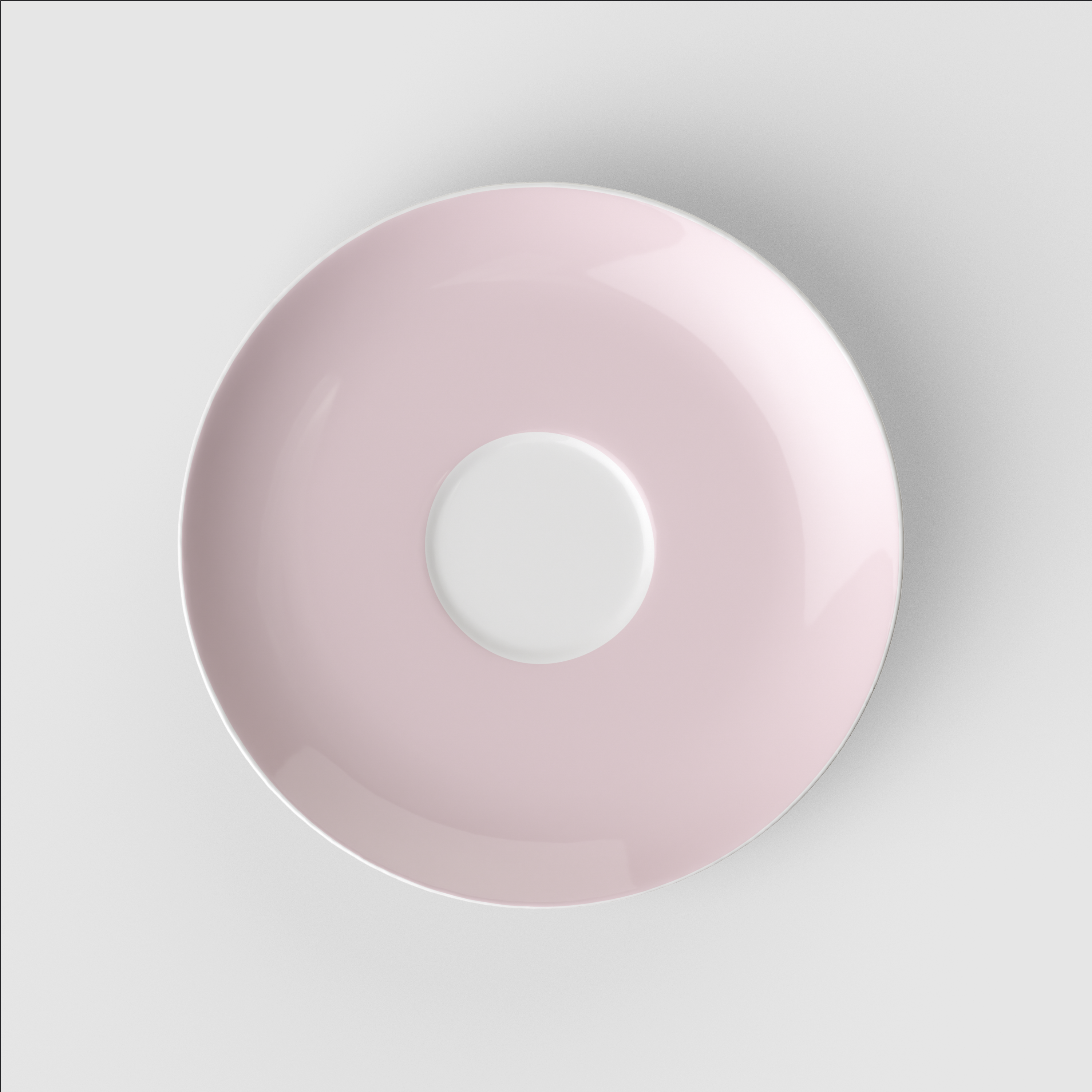 Rose Garden White coffee cup saucer Pink, 6.9'', Premium Porcelain