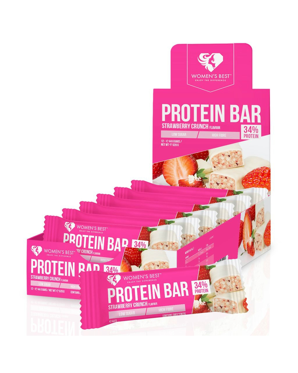 Women's Best Protein Bar Strawberry Crunch 12x44g