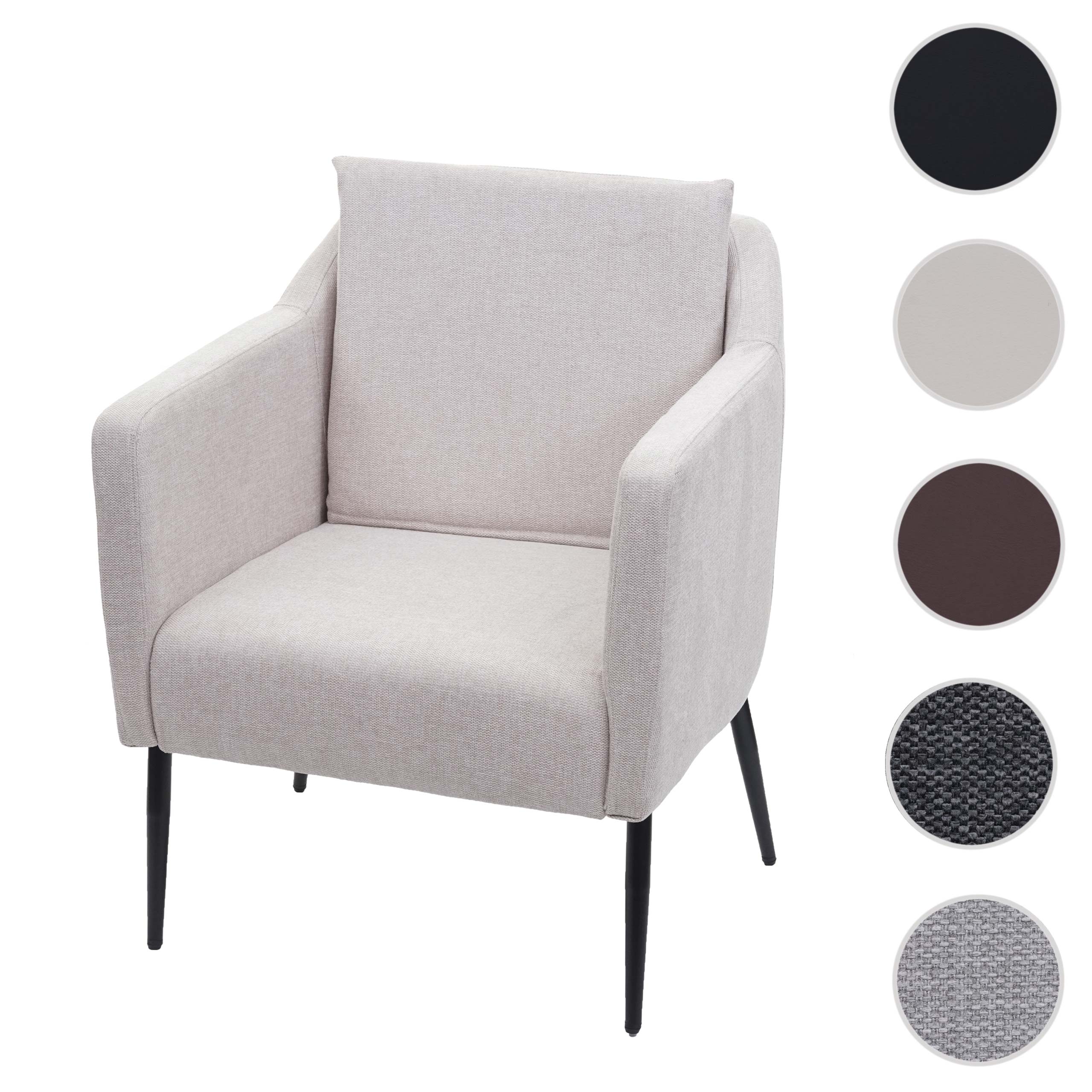 Lounge-Sessel MCW-H93a, Sessel Cocktailsessel Relaxsessel ~ Stoff/Textil creme-beige