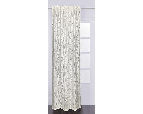 Gordijn met universele band Flora wit 140x240 cm