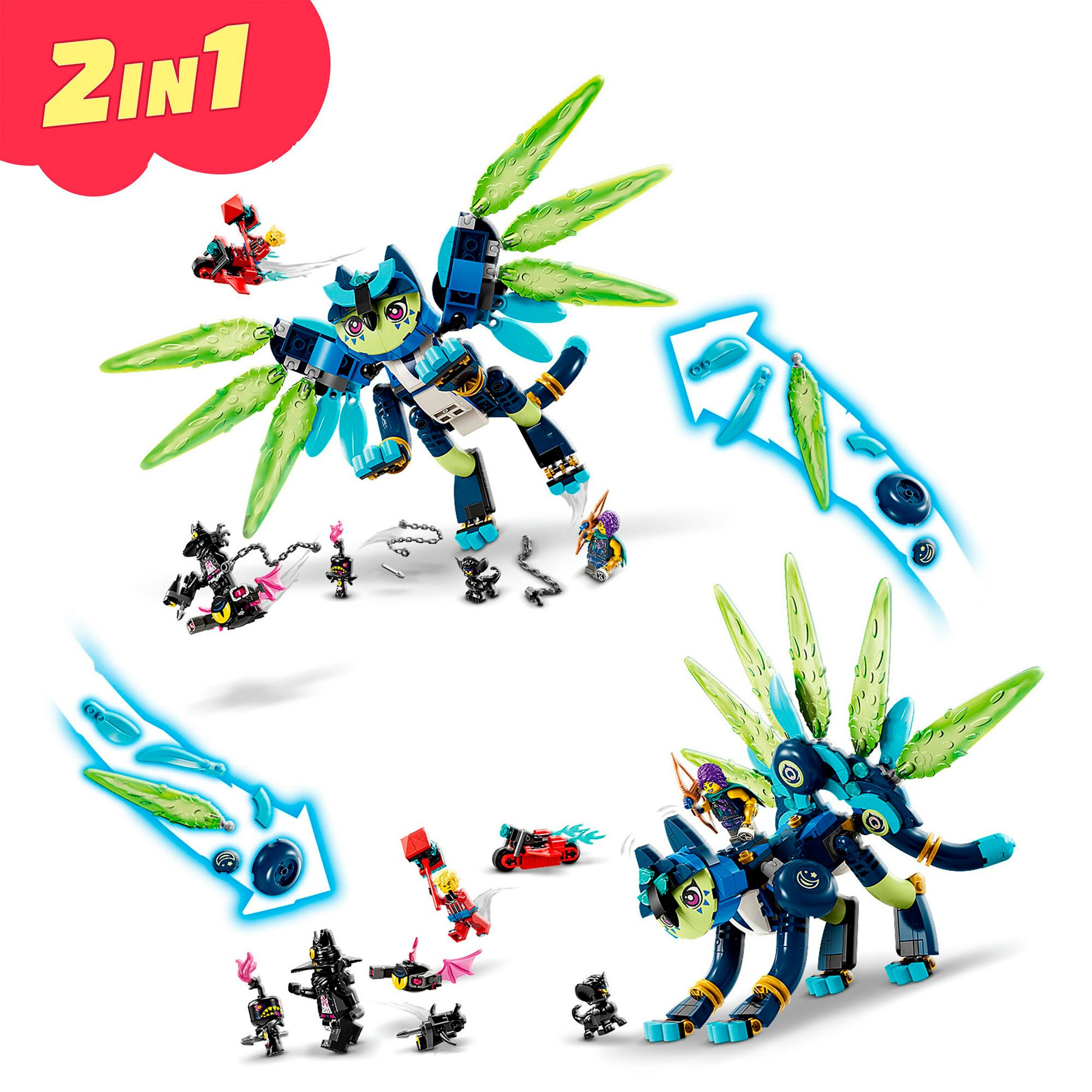 LEGO Konstruktionsspielzeug DREAMZzz Zoey und die Katzeneule Zian
