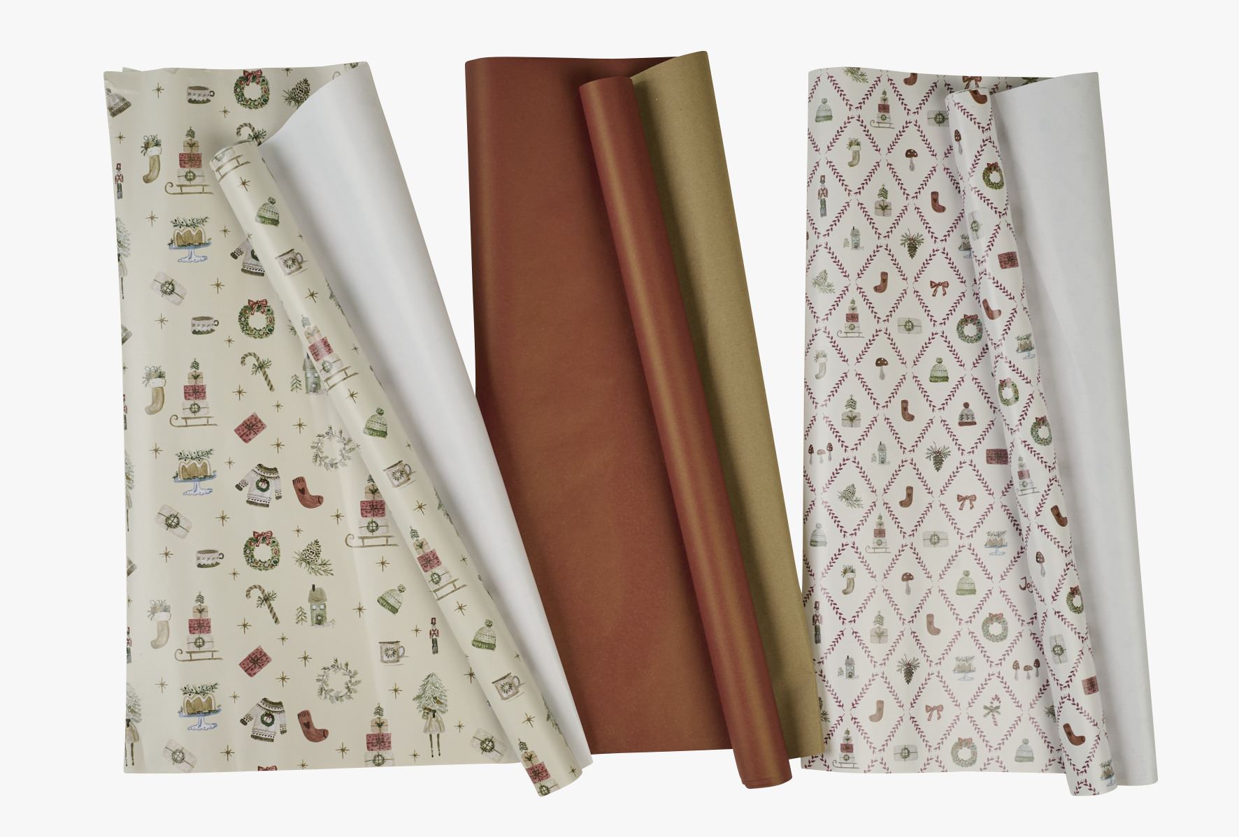 Gavepapir multi rød - 56cm x 4m