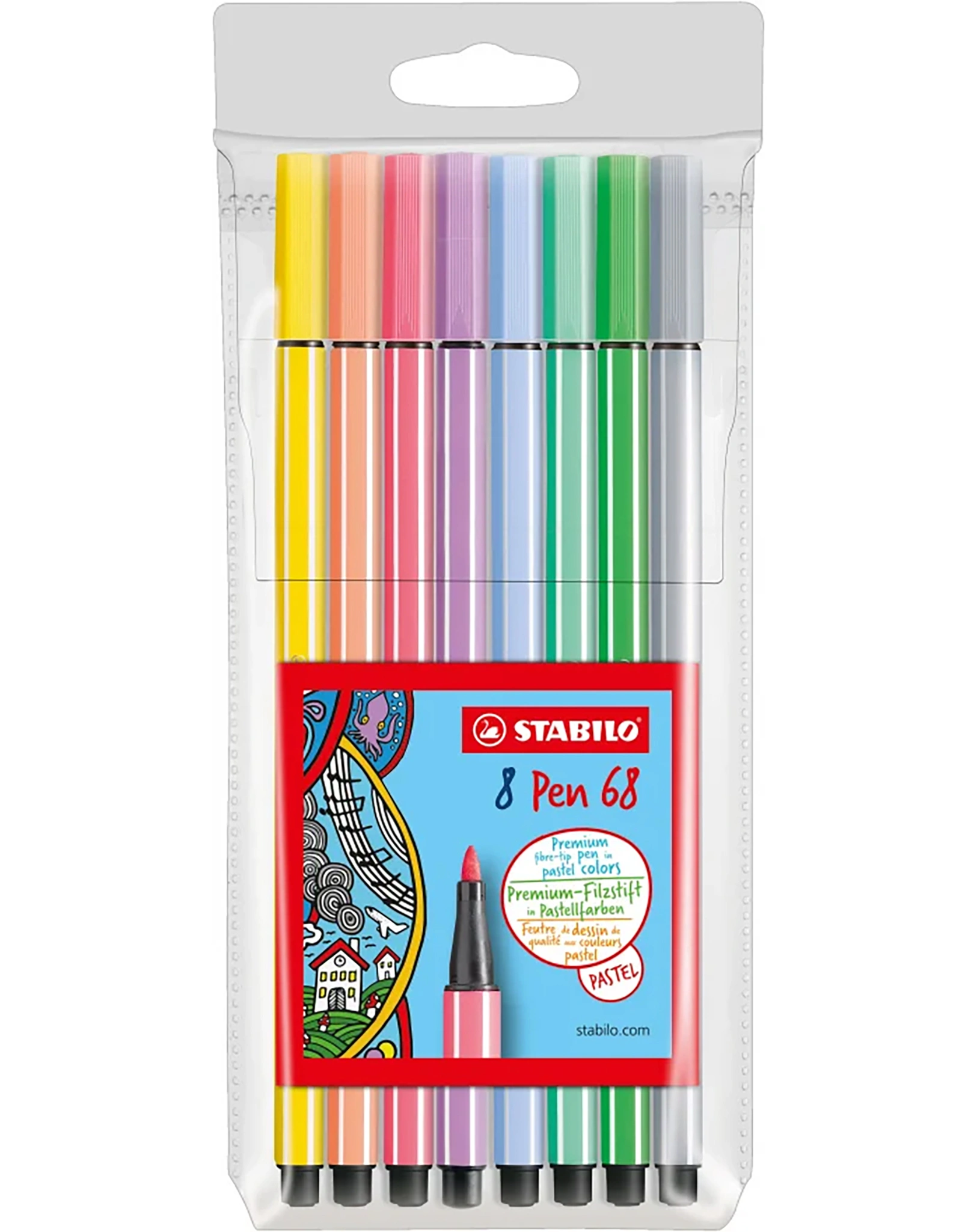 Filzstift STABILO® Pen 68 PASTEL 8er-Pack