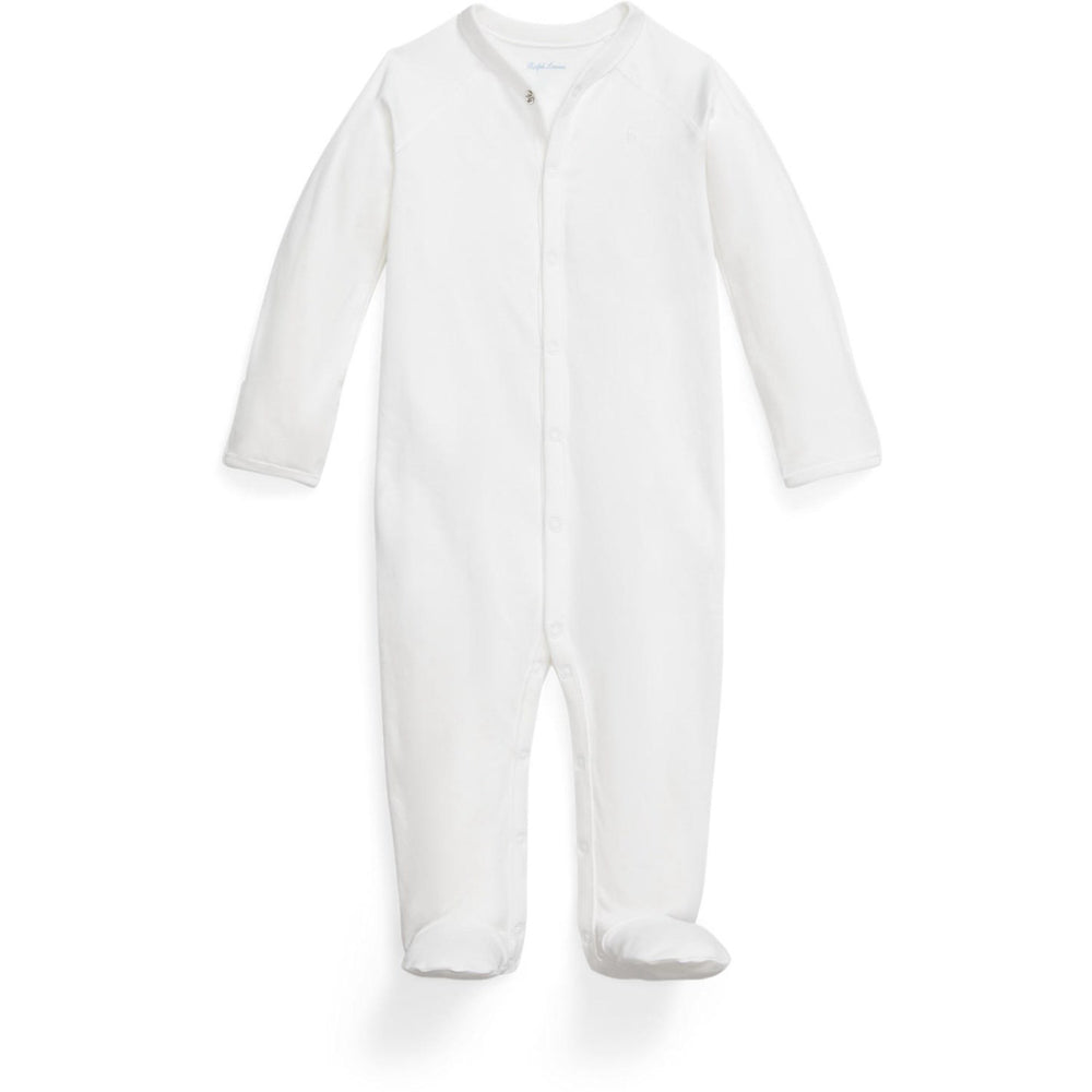 Køb Ralph Lauren Baby White Solid Coverall