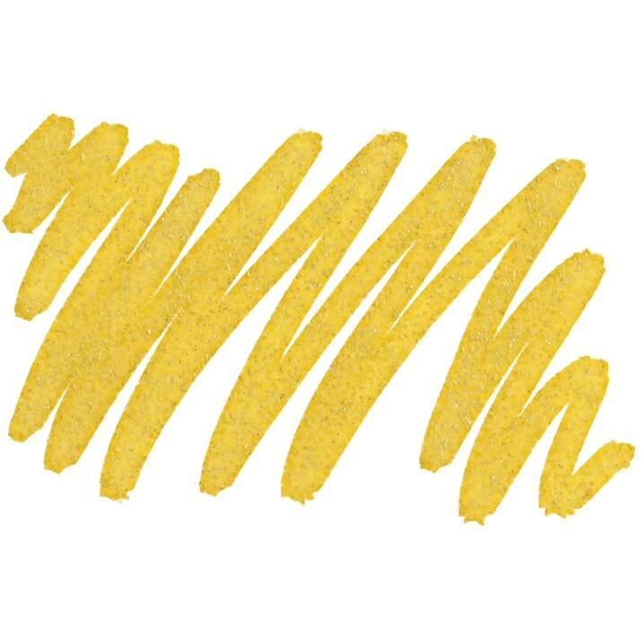 DARWI Marqueur Peinture Textile Pailletée Pointe Conique Fine 2mm - Jaune