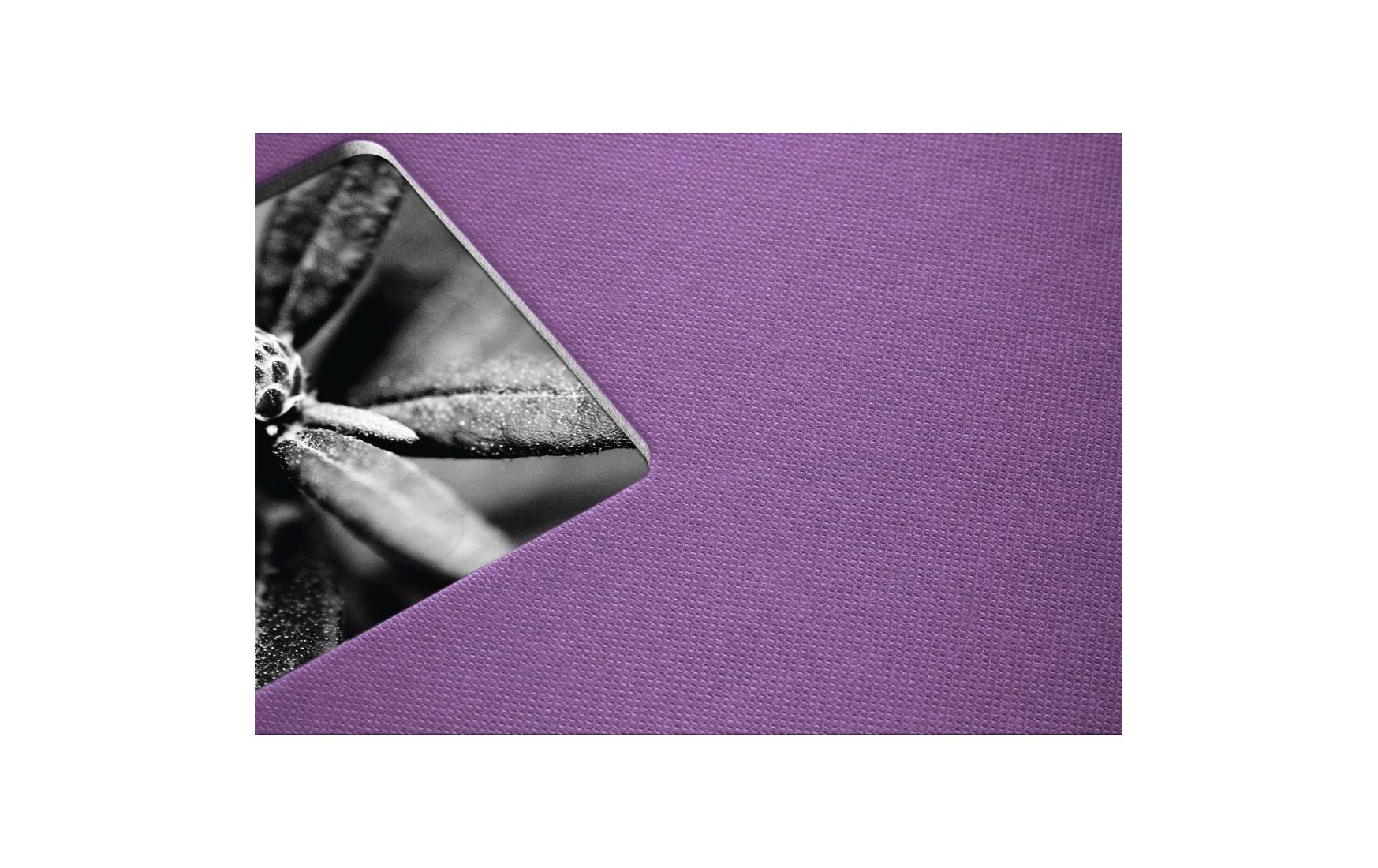 Fotoalbum Fine Art 28 x 24 cm Lila, 50 schwarze SeitenPlatzsparendes Album