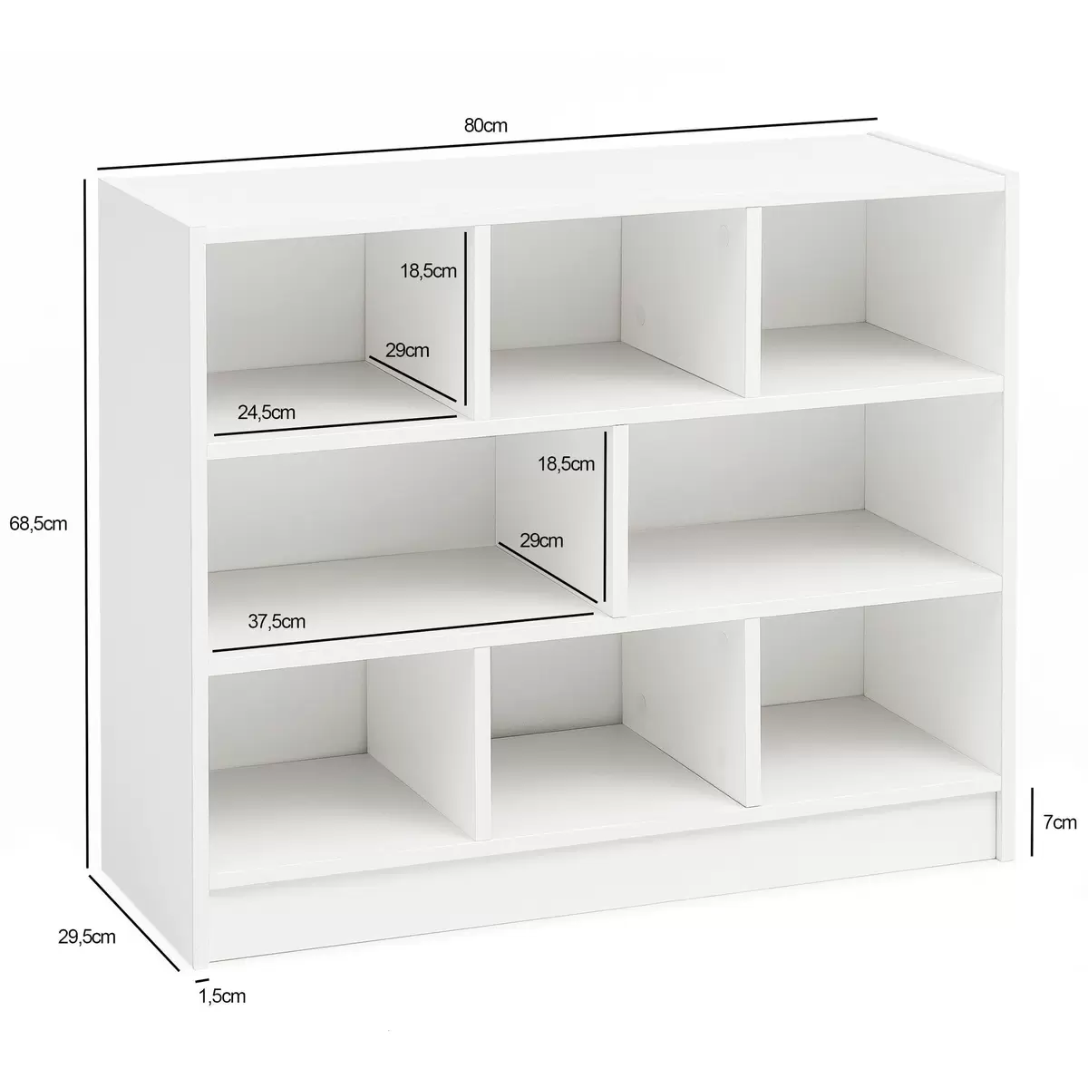 Bücherregal Rosal weiss