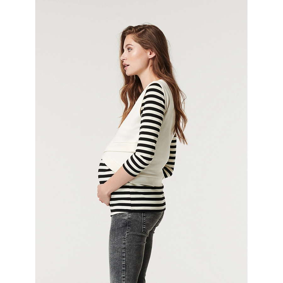 SUPERMOM Top Crop Turtledove