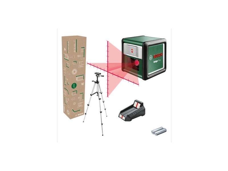 Bosch Kreuzlinien-Laser Quigo Plus 7 m Kreuzlinienlaser zum Markieren gleicher Abstände auf Wänden