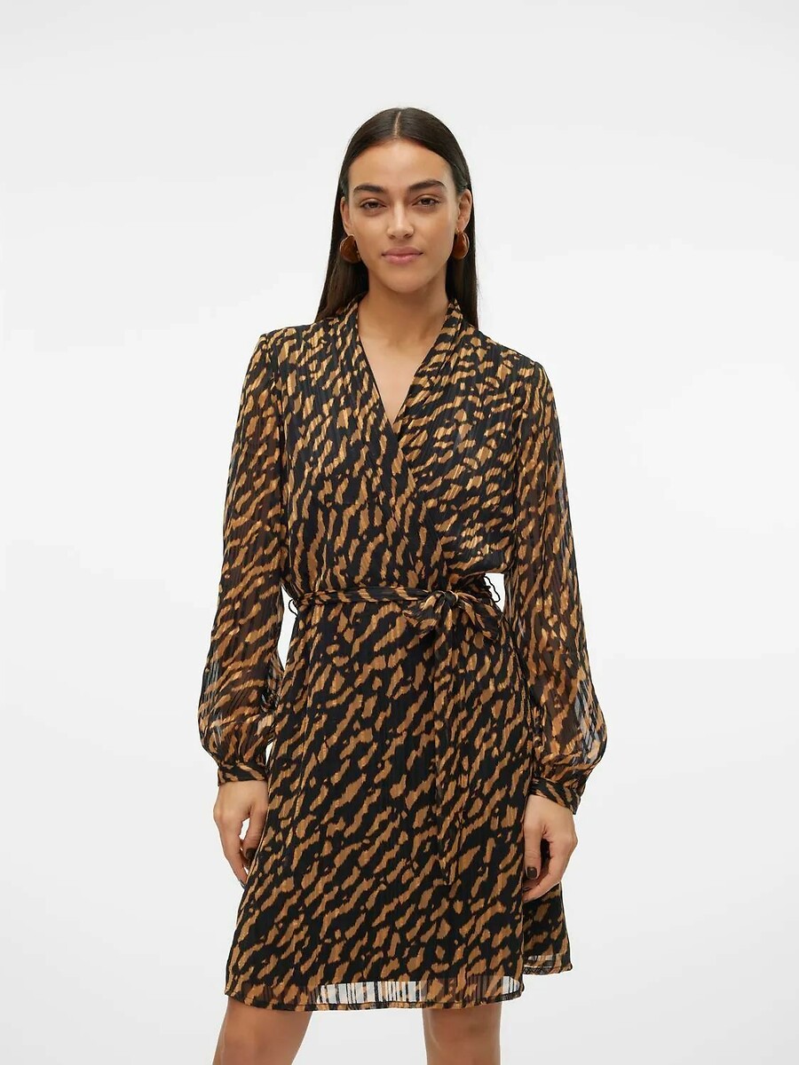 VERO MODA<br>Vestido curto, estampado, decote em V